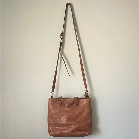 Madewell Transport Brown Leather Tote / Crossbody Bag - Picture 6 of 8